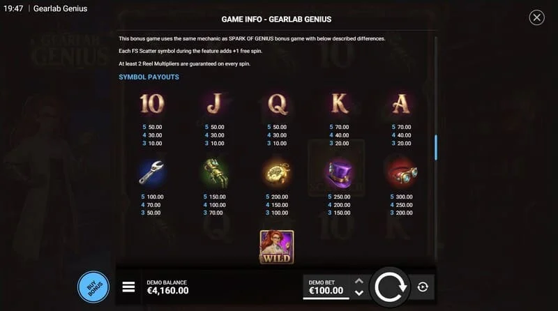 Gearlab Genius - kombinasjon av Synced Reels med identiske symboler