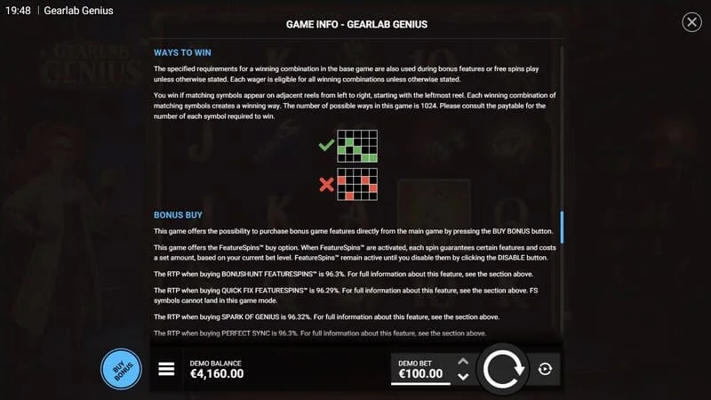 Gearlab Genius - Super Reel-vertikal med wild-symboler